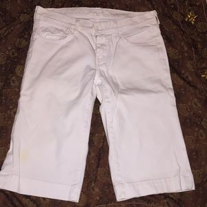 7 For All Mankind white Capri pants